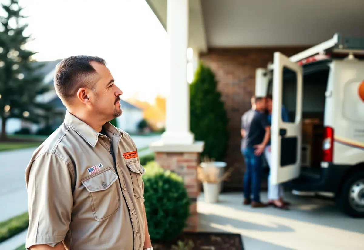 On-location photography of a contractor meeting a homeowner at her home
